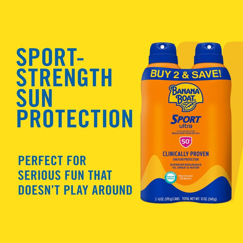 Banana Boat Ultra Sport Clear Sunscreen Spray, 4 of 17