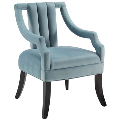 Modway Harken Performance Velvet Accent Chair Light Blue