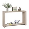 Rosary Blenn 47" Modern Console Table with Shelf – Light Wood Entryway Table - 4 of 4