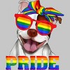 Adult Design By Humans Pit Bull Rainbow Pride Dog By Luckyst T-Shirt - 2 of 2