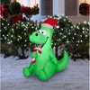 Holiday Living 3.5-ft Lighted Dinosaur with Candy Cane Christmas Inflatable - 2 of 4