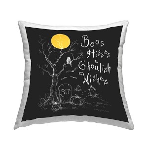 Stupell Industries Boos Hisses Ghoulish Wishes Halloween - 1 of 3