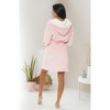 ADR Women's Short Robe, Plush Fleece Women's Robe, Hooded Bathrobe Woman - 4 of 4