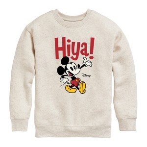 Boys' - Disney - Mickey Mouse Graphic Long Sleeve Fleece Sweatshirt - 1 of 4