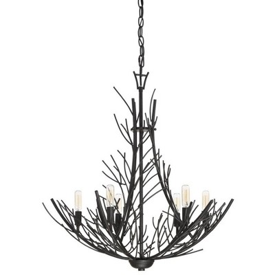 Thornhill Marcado Black Mini Candle Chandelier - Nature-Inspired Design