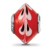Black Bow Jewelry Red with Dots Murano Glass & Sterling Silver Bead Charm, 17mm - 3 of 4