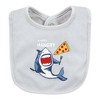 Hudson Baby Infant Boys Cotton Bibs, Shark, One Size - 3 of 4