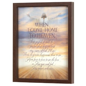 Dicksons When I Come Home To Heaven How Joyful Brown 15 x 12 MDF And Glass Framed Shadowbox Wall Art With Hanger - 1 of 1