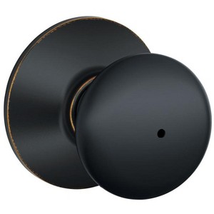 Schlage Plymouth Aged Bronze Privacy Knob Right or Left Handed - 1 of 1