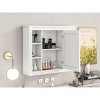 NicBex Wall Mounted Bathroom Storage Cabinets with Mirror,Modern Bathroom Wall Cabinet with 6 Open Shelves,Bathroom Medicine Cabinet for Bathroom - 2 of 4