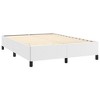 vidaXL Elegant White Full-Size Bed Frame in Faux Leather - Suitable for 53.9"x74.8" Mattress, Durable Plywood & Engineered Wood Construction - 4 of 4