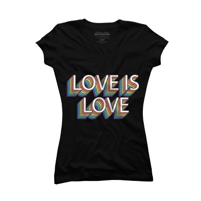 Adult Design By Humans Retro Love Is Love Pride By DudleyjazT-Shirt