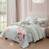 Bebejan Rose on Misty Green 100% Cotton 8 Piece Reversible Comforter & Coverlet Set - 2 of 4