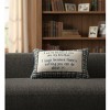 Decorative Word Pillow 12.5"x8.5"Accent - I Smile Because I Have a Brother by Manual Woodworkers & Weavers - 3 of 3