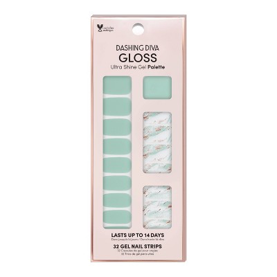 Dashing Diva Gloss Ultra Shine Gel Nail Art Palette - Tea Leaves - 32ct