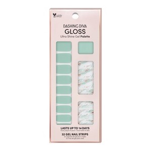 Dashing Diva Gloss Ultra Shine Gel Nail Art Palette - Tea Leaves - 32ct - 1 of 4