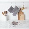 Design Imports White/Gray Windowpane Terry Dishtowel Set/4 - 4 of 4