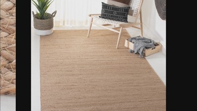 Natural Jute 5' Round Flat Woven Area Rug