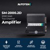 Autotek 2000 Watt 2 Channel Car Audio Amplifier with Bass Knob, High Output Class D Mono Bridged 4 Ohm Stable Input, Street Machine, SM-2000.2D, Black - 2 of 4