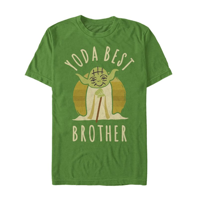 Men's Star Wars Yoda Best Brother Cartoon T-Shirt, 1 of 5