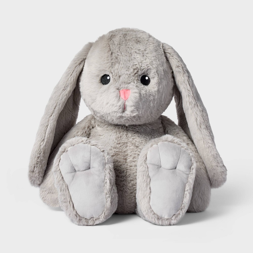 18" Jumbo Gray Bunny Stuffed Animal - Gigglescape