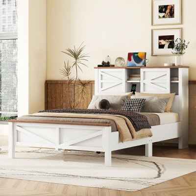 Streamdale Rustic Full Size Farmhouse Platform Bed
