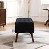 CAVINAS Upholstered Storage Ottoman Bench, Tufted Entryway Bench with Safety Hinge, Ottoman with Storage for Bedroom, End of Bed Bench Foot - 3 of 4