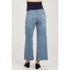Pinkblush Light Blue Wide Leg Raw Hem Maternity Jeans - 4 of 4