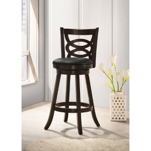 Elegant Swivel Bar Stools with Comfort-Enhanced Padded Seat and Stylish Backrest (Set of 2) - 1 of 4