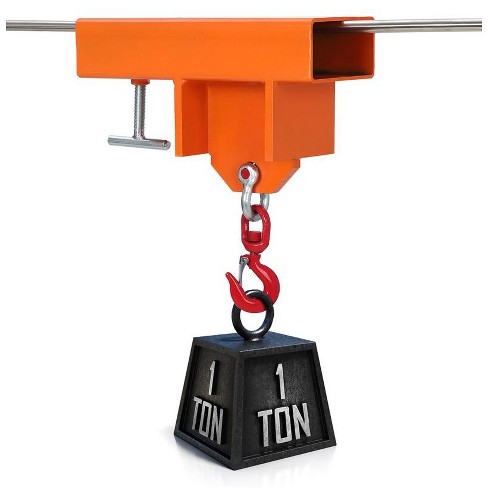 Forklift Lifting Hook Attachment, 2200 lbs Capacity Lifting Hoist with Swivel Hook and Large T-Screw, Mobile Forklift Crane - image 1 of 4