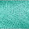 Home Mart Goods 2 Piece Turquoise Blue Solid Silky Geometric Embossed Blackout Grommet Window Curtain Panel Set - 108" Long - 3 of 3