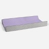 Bacati - Love Gray/Lilac Pin Dots Changing Pad Cover - 3 of 4
