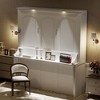 Queen Size Murphy Bed with Desk, LED Lights, and USB Charging Station for Bedroom or Apartment - 2 of 4