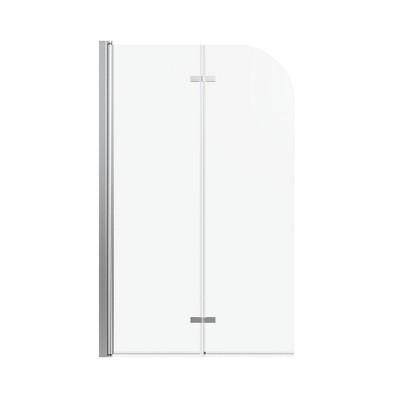 34" W x 58" H Frameless Chrome Glass Shower Door