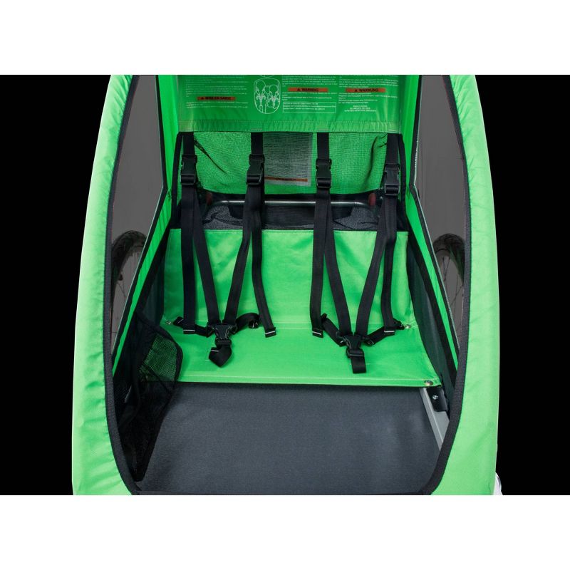 Thule Cadence Double Child Bicycle Trailer, Green, 4 of 8
