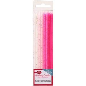 Betty Crocker Premium Birthday Candles Pretty in Pink Tall Pillars - 1 of 3