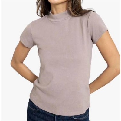 Women's Mock Neck Tee - bobi