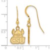 Black Bow Jewelry 14k Yellow Gold Plated Sterling Silver Cleveland State Vikings NCAA Dangle Earrings - 2 of 3