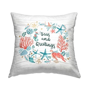 Stupell Industries Seas And Greetings Beach, 18 x 18 - 1 of 3