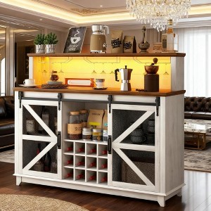 Bella Depot 55.1'' Farmhouse Wine Cabinet for Kitchen and Dining Room - 1 of 4