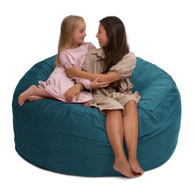 Ultimate Sack 5ft Bean Bag Chair, Oversized Comfortable Indoor Floor Lounger, Giant Foam-Filled Furniture for Relaxing, Cloud Suede