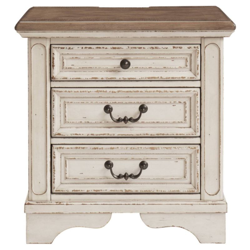 Realyn Three Drawer Nightstand Chipped White - Signature Design by Ashley, 4 of 8