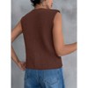 Women's Lace-Up Knit Vest Cardigan, Sleeveless V-Neck Sweater Vest with Adjustable Ties for Casual & Layered Outfits - 3 of 4