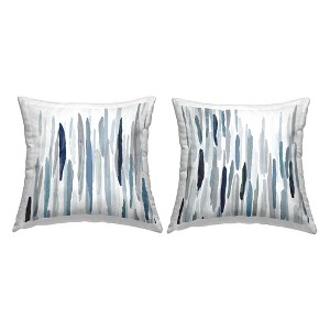 Stupell Industries Blue Abstract Rainfall Striped Line Pattern - 1 of 3