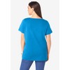Roaman's Women's Plus Size Ultimate V Neck Tee - 3 of 4