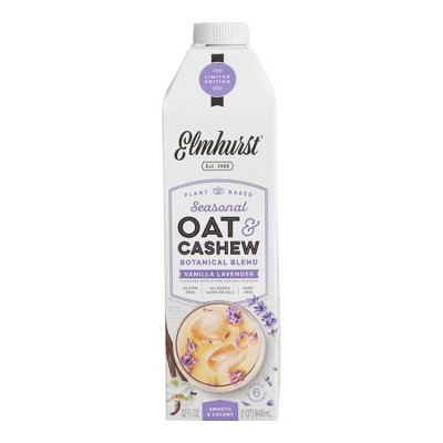 Elmhurst Vanilla Lavender Oat and Cashew Creamer 32 oz