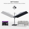PURPLE LEAF Cantilever Telescopic Umbrella for Swimming Pool, Patio, Porch, Garden - 3 of 4