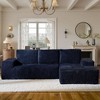 XIZZI Modular Left/Right Chaise Sectional Sofa, Quick-Ship Synthetic Leather or 4 Shimmer Fabric | Zero Assembly | High Density Foam & Pocket Springs - 2 of 4