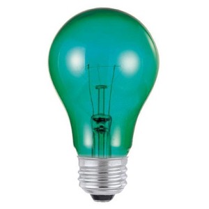 Westinghouse 25 W A19 A-Line Incandescent Bulb E26 (Medium) Green 1 pk - 1 of 1