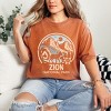 Zion National Park Two-Toned Circle - Women's Garment Dyed Graphic T-Shirt - 3 of 4